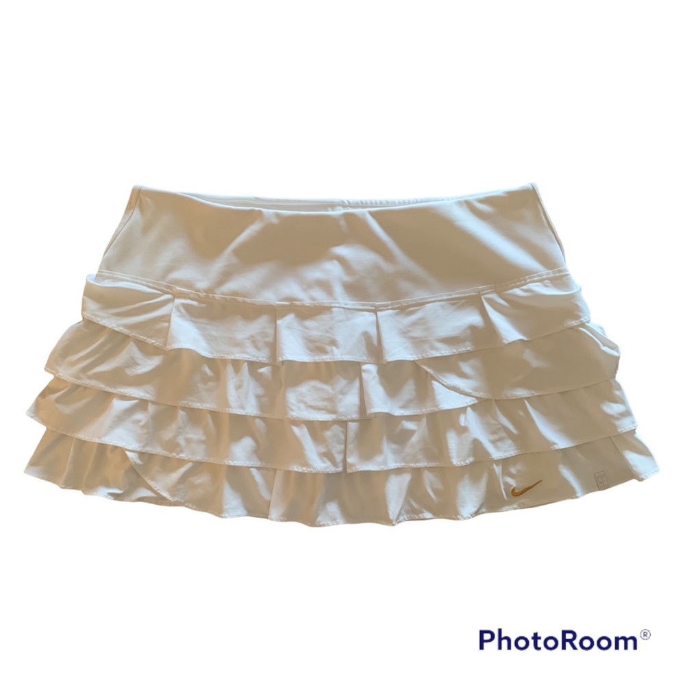 Nike White Dri Fit Tennis Skirt